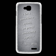 Coque LG L90 Conscience Noir Citation Oscar Wilde