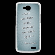 Coque LG L90 Conscience Turquoise Citation Oscar Wilde