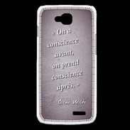 Coque LG L90 Conscience Violet Citation Oscar Wilde