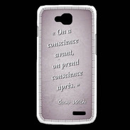 Coque LG L90 Conscience Rose Citation Oscar Wilde