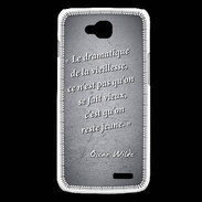 Coque LG L90 Dramatique vieillesse Noir Citation Oscar Wilde