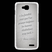 Coque LG L90 Fatalité Gris Citation Oscar Wilde