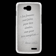 Coque LG L90 Femmes comprises Gris Citation Oscar Wilde