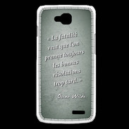 Coque LG L90 Fatalité Vert Citation Oscar Wilde