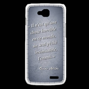 Coque LG L90 Horrible ennui Bleu Citation Oscar Wilde
