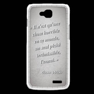 Coque LG L90 Horrible ennui Gris Citation Oscar Wilde