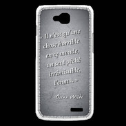 Coque LG L90 Horrible ennui Noir Citation Oscar Wilde