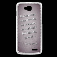 Coque LG L90 Horrible ennui Violet Citation Oscar Wilde