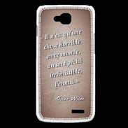 Coque LG L90 Horrible ennui Rouge Citation Oscar Wilde