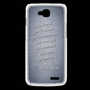 Coque LG L90 Les livres Bleu Citation Oscar Wilde