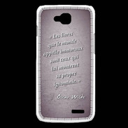 Coque LG L90 Les livres Violet Citation Oscar Wilde