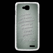 Coque LG L90 Les livres Vert Citation Oscar Wilde