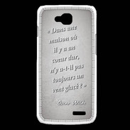 Coque LG L90 Maison coeur Gris Citation Oscar Wilde