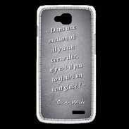 Coque LG L90 Maison coeur Noir Citation Oscar Wilde