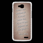 Coque LG L90 Maison coeur Rouge Citation Oscar Wilde