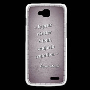 Coque LG L90 Résister Violet Citation Oscar Wilde