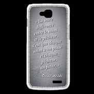 Coque LG L90 Saint pêcheur Noir Citation Oscar Wilde