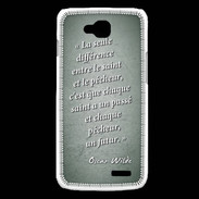 Coque LG L90 Saint pêcheur Vert Citation Oscar Wilde