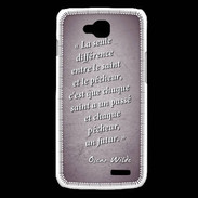 Coque LG L90 Saint pêcheur Violet Citation Oscar Wilde