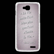 Coque LG L90 Vie art Rose Citation Oscar Wilde