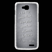Coque LG L90 Vie art Noir Citation Oscar Wilde