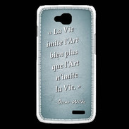 Coque LG L90 Vie art Turquoise Citation Oscar Wilde