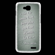 Coque LG L90 Vie art Vert Citation Oscar Wilde