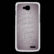 Coque LG L90 Vie art Violet Citation Oscar Wilde