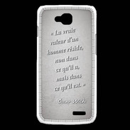 Coque LG L90 Vrai valeur Gris Citation Oscar Wilde