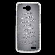 Coque LG L90 Vraie valeur Noir Citation Oscar Wilde