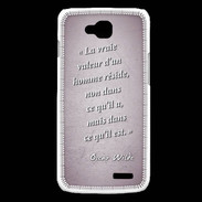 Coque LG L90 Vraie valeur Rose Citation Oscar Wilde