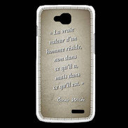 Coque LG L90 Vraie valeur sepia Citation Oscar Wilde