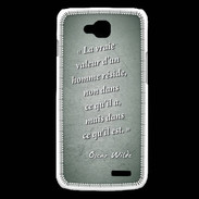 Coque LG L90 Vraie valeur Vert Citation Oscar Wilde