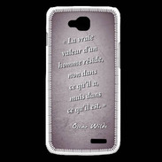 Coque LG L90 Vraie valeur Violet Citation Oscar Wilde