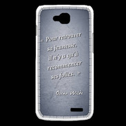 Coque LG L90 Jeuness folie Bleu Citation Oscar Wilde
