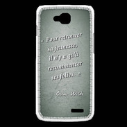 Coque LG L90 Jeuness folie Vert Citation Oscar Wilde
