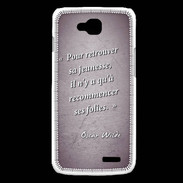 Coque LG L90 Jeuness folie Violet Citation Oscar Wilde