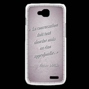 Coque LG L90 La conversation Rose Citation Oscar Wilde