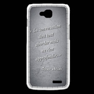 Coque LG L90 La conversation Noir Citation Oscar Wilde