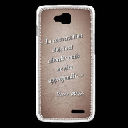 Coque LG L90 La conversation Rouge Citation Oscar Wilde