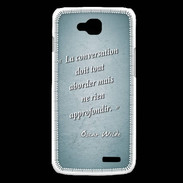 Coque LG L90 La conversation Turquoise Citation Oscar Wilde
