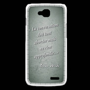 Coque LG L90 La conversation Vert Citation Oscar Wilde