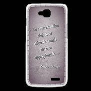 Coque LG L90 La conversation Violet Citation Oscar Wilde