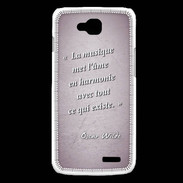 Coque LG L90 La musique Rose Citation Oscar Wilde