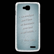 Coque LG L90 La musique Turquoise Citation Oscar Wilde