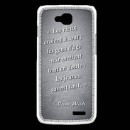 Coque LG L90 Les vieux Noir Citation Oscar Wilde