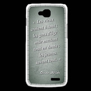 Coque LG L90 Les vieux Vert Citation Oscar Wilde