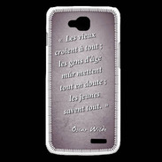 Coque LG L90 Les vieux Violet Citation Oscar Wilde