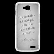 Coque LG L90 Pessimiste Gris Citation Oscar Wilde