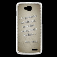 Coque LG L90 Pessimiste Sepia Citation Oscar Wilde